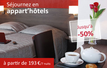 S�journez en appart'h�tels - jusqu'� 30% - � partir de 231�/7 nuits