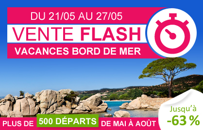 Vente Flash Vacances bord de mer - jusqu'à -52%