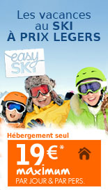 Les vacances au SKI A PRIX LEGERS - H�bergement + forfait + location de ski : 19 euros maximum/jour/pers.
