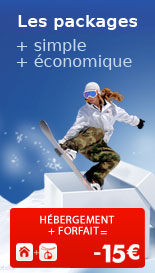 Les packages - + simple et + �conomique - H�bergement + forfait + location de ski = -15�