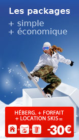Les packages - + simple et + �conomique - H�bergement + forfait + location de ski = -30�